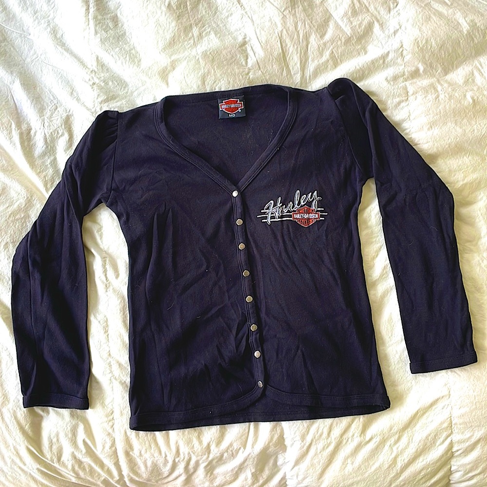 Vintage 70s Harley Davidson Button down